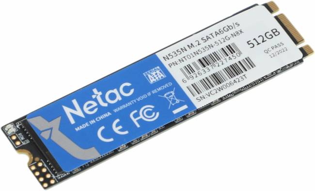 Накопитель SSD Netac NT01N535N-512G-N8X — для бизнеса и офиса