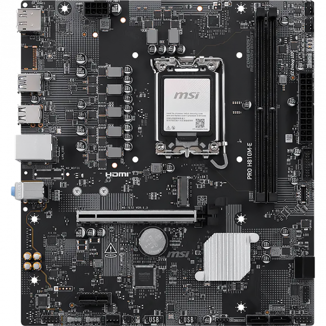 Материнская плата MSI PRO H810M-E — для бизнеса и офиса