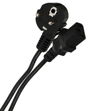 Кабель компьютер --> розетка 220V ( угловая Евровилка) <VDE> 3G*0,5mm2 VCOM <CE021-CU0.5-3> , 3,0 м VCOM CE021-CU0.5-3M