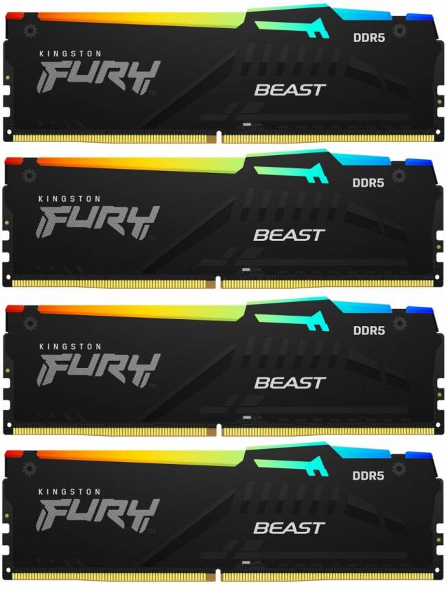 Память DDR5 4x32GB 5600MHz Kingston KF556C40BBAK4-128 — для бизнеса и офиса
