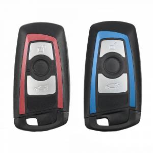 Ключ смарт BMW F-серия ID49 PCF7945P 433 MHz FSK красный/синий + вставка HU100R
