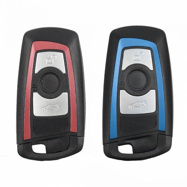 Ключ смарт BMW F-серия ID49 PCF7945P 433 MHz FSK красный/синий + вставка HU100R — для бизнеса и офиса Ключ смарт BMW F-серия ID49 PCF7945P 433 MHz FSK красный/синий + вставка HU100R — для бизнеса и офиса