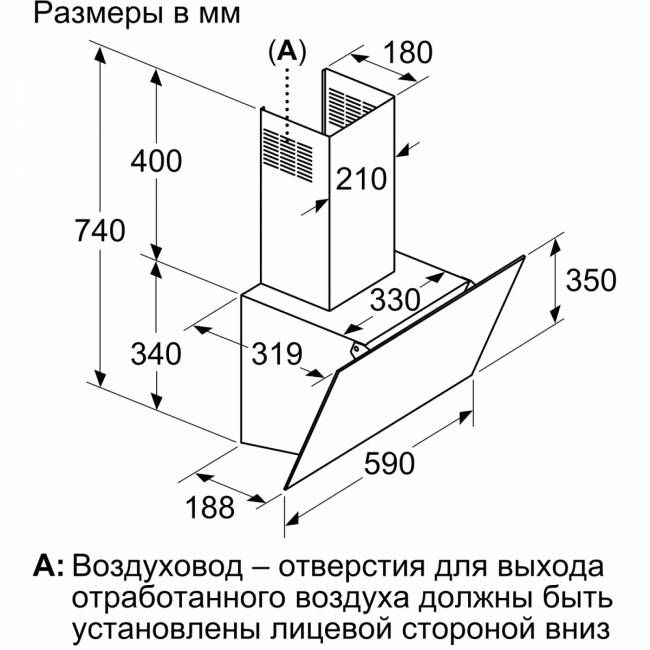 Вытяжка BOSCH Bosch DWK63PJ60T — для бизнеса и офиса