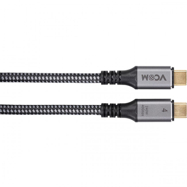 Кабель USB4 TypeC(M)--TypeC(M), 5K@60Hz, 40GBps, PD 240W, 5A, VCOM, 1.2м <CU541M-1.2M> Кабель VCOM USB Type-C M/USB Type-C M (CU541M-1.2M)