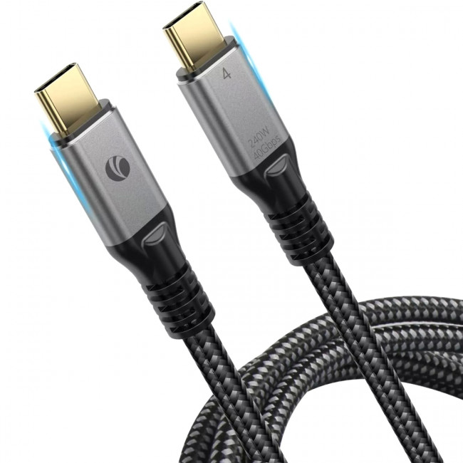 Кабель USB4 TypeC(M)--TypeC(M), 5K@60Hz, 40GBps, PD 240W, 5A, VCOM, 1.2м <CU541M-1.2M> Кабель VCOM USB Type-C M/USB Type-C M (CU541M-1.2M)