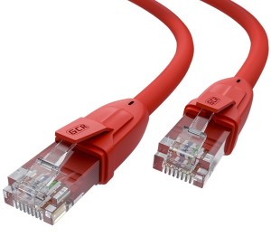 GCR Патч-корд прямой 5.0m UTP кат.6, красный, 24 AWG, литой, ethernet high speed, RJ45, T568B Greenconnect RJ45(m) - RJ45(m) Cat. 6 U/UTP PVC 5м