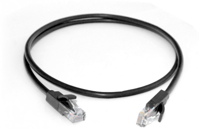 Greenconnect Патч-корд прямой 0.1m, UTP кат.5e, черный, позолоченные контакты, 24 AWG, литой, GCR-LNC06-0.1m, ethernet high speed 1 Гбит/с, RJ45, T568B Greenconnect RJ45(m) - RJ45(m) Cat. 5e U/UTP PVC 0.1м чёрный — для бизнеса и офиса