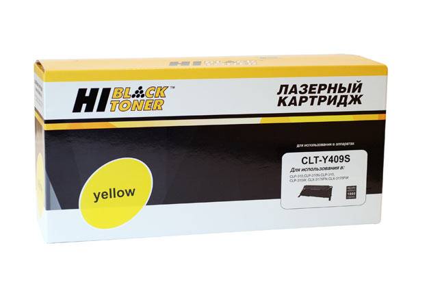 Тонер-картридж Hi-Black (HB-CLT-Y409S) для Samsung CLP-310/315/CLX-3170fn/3175, Y, 1K — для бизнеса и офиса
