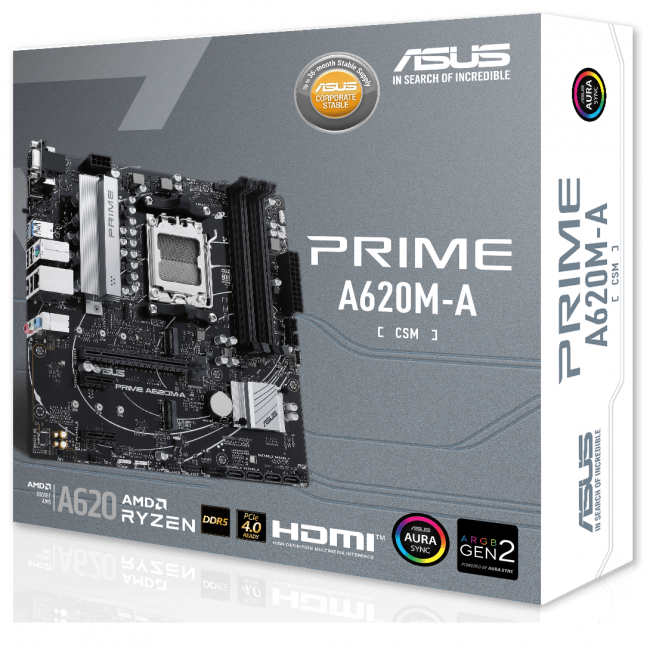 Материнская плата Asus PRIME A620M-A-CSM (90MB1F10-M0EAYC) — для бизнеса и офиса Материнская плата Asus PRIME A620M-A-CSM (90MB1F10-M0EAYC) — для бизнеса и офиса