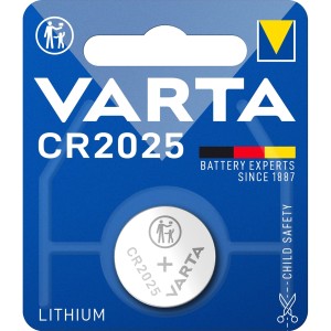 Батарейка Varta ELECTRONICS CR2025 BL1 Lithium 3V (6025) (1/10/100) (1 шт.) Varta PRIMARY LITHIUM CR2025 (06025101401)