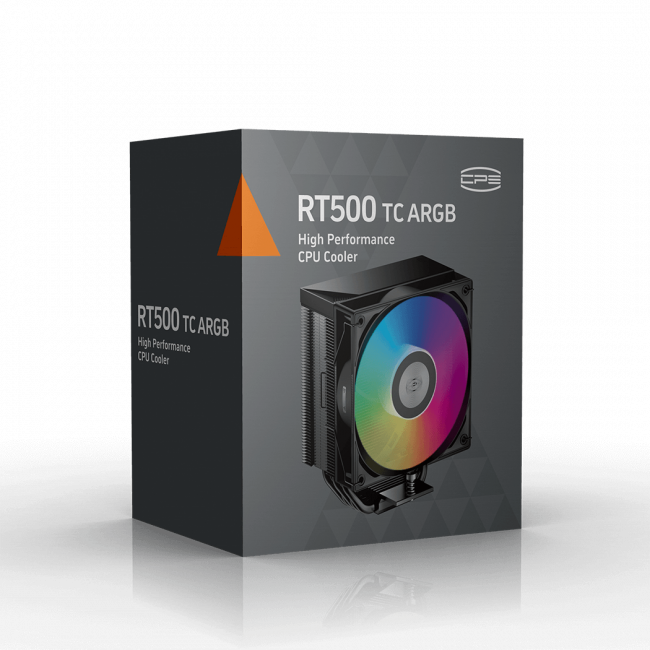 Кулер для процессора PCCooler CPU Cooler RT500 TC ARGB BK BLACK — для бизнеса и офиса