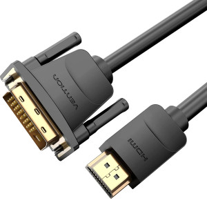 Кабель Vention HDMI 19M/DVI-D Dual link 25M - 2 м. Кабель Vention HDMI M/DVI-D M (ABFBH)