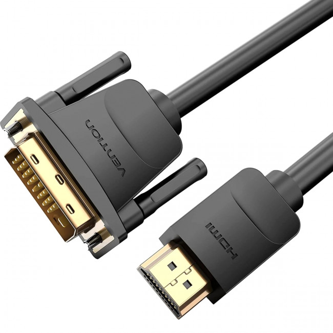 Кабель Vention HDMI 19M/DVI-D Dual link 25M - 2 м. Кабель Vention HDMI M/DVI-D M (ABFBH)