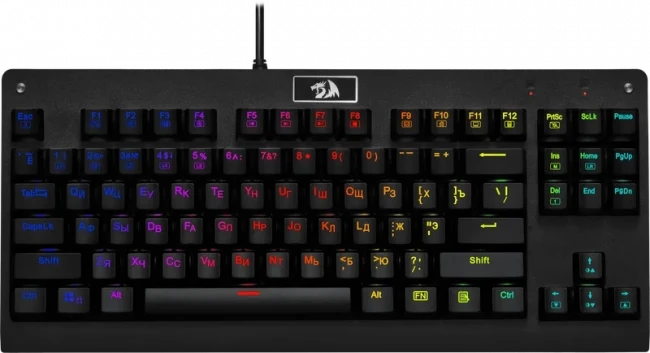 Redragon Механическая клавиатура Dark Avenger 2 RU,RGB подсветка,компактная Defender 70770 — для бизнеса и офиса