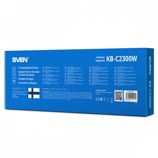 Беспроводная клавиатура SVEN KB-C2300W (2,4 GHz, 104кл.) Sven KB-C2300W