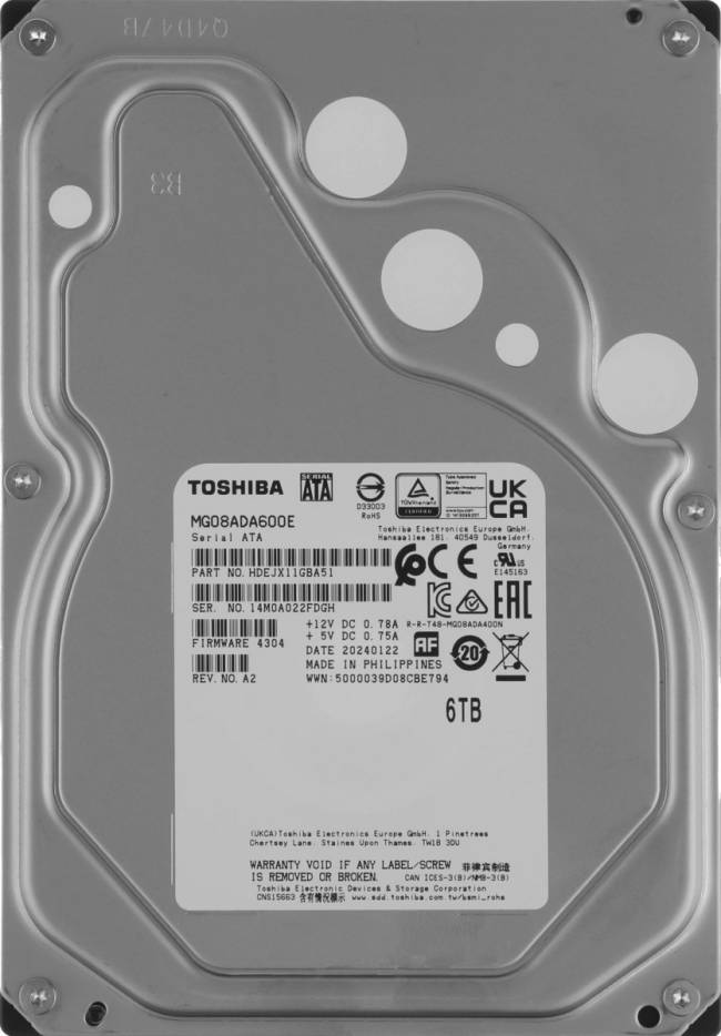 Жесткий диск Toshiba MG08ADA600E — для бизнеса и офиса
