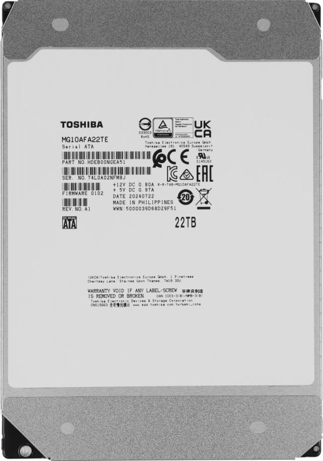 Жесткий диск Toshiba MG10AFA22TE — для бизнеса и офиса