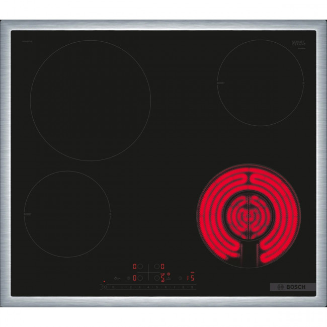 Встраиваемая электрическая панель BOSCH Встраиваемая электрическая варочная панель Bosch PKF645FP3R — для бизнеса и офиса