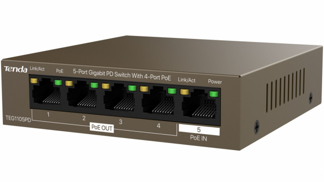 Коммутатор Tenda TEG1105PD — для бизнеса и офиса Коммутатор Tenda TEG1105PD — для бизнеса и офиса