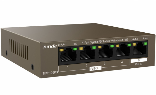 Коммутатор Tenda TEG1105PD — для бизнеса и офиса Коммутатор Tenda TEG1105PD — для бизнеса и офиса