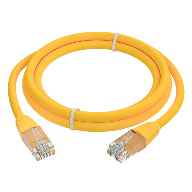 GCR Патч-корд прямой 1.0m LSZH UTP кат.6, желтый, 24 AWG, литой без фиксатора, ethernet high speed, RJ45, T568B Greenconnect RJ45(m) - RJ45(m) Cat. 6 U/UTP LSZH 1м