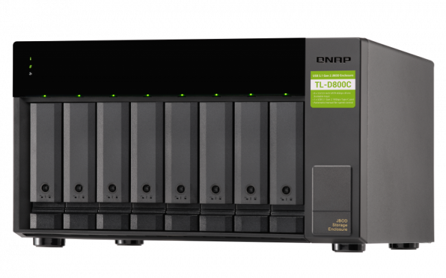 Полка расширения сетевого хранилища без дисков QNAP TL-D800C — для бизнеса и офиса