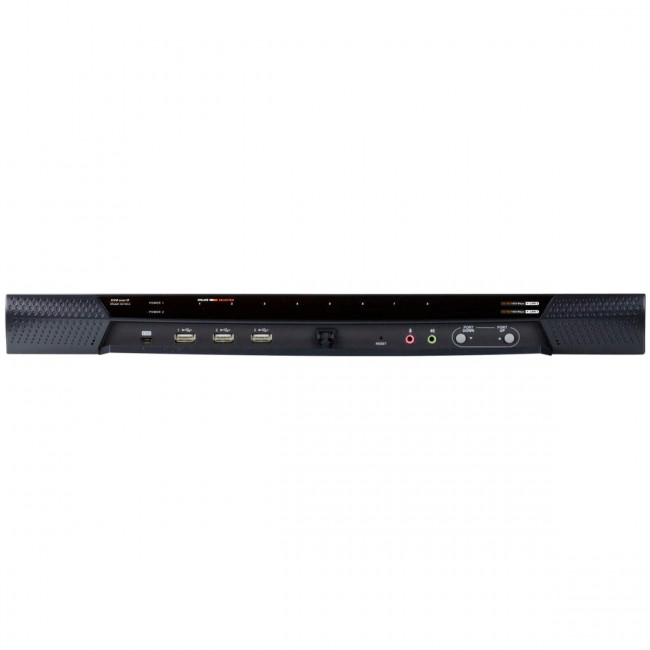 Переключатель, электрон., KVM,  1 local user PS2/USB+VGA+ IP user => 8 cpu (PS2/USB/Sun+VGA)/RS232, без шнуров и адаптеров, 1900x1200, 1U 19", исп.адаптеры и UTP, OSD, каскад 128, (двойное питание;поддержка технол. шифр.) ATEN KN1108VA — для бизнеса и офиса