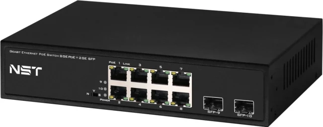 PoE коммутатор Fast Ethernet NST NS-SW-8G2G-P