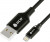 Greenconnect Кабель 3A 1.5m Apple USB 2.0, AM/Lightning 8pin MFI для Iphone 5/6/7/8/X - светодиодный, поддержка всех IOS, черный, AL корпус черный Greenconnect USB 2.0 Type-AM - Lightning (m) 1.5м — для бизнеса и офиса