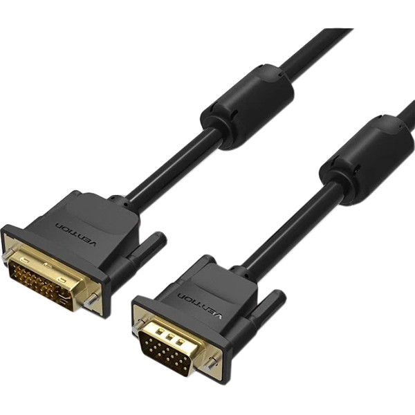 Кабель Vention DVI-I Dual link 24+5M/VGA 15M с ферритовым фильтром - 1.5м. Кабель Vention DVI-I(m)/VGA(m) - 1.5 м (EACBG) Кабель Vention DVI-I Dual link 24+5M/VGA 15M с ферритовым фильтром - 1.5м. Кабель Vention DVI-I(m)/VGA(m) - 1.5 м (EACBG)