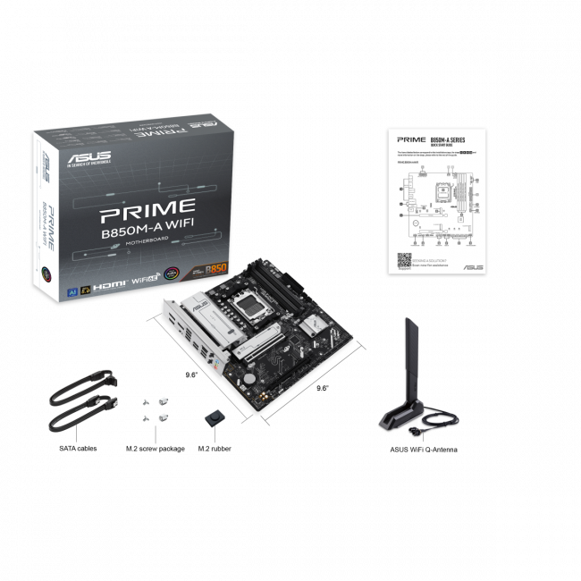 Материнская плата ASUS PRIME B850M-A WIFI — для бизнеса и офиса