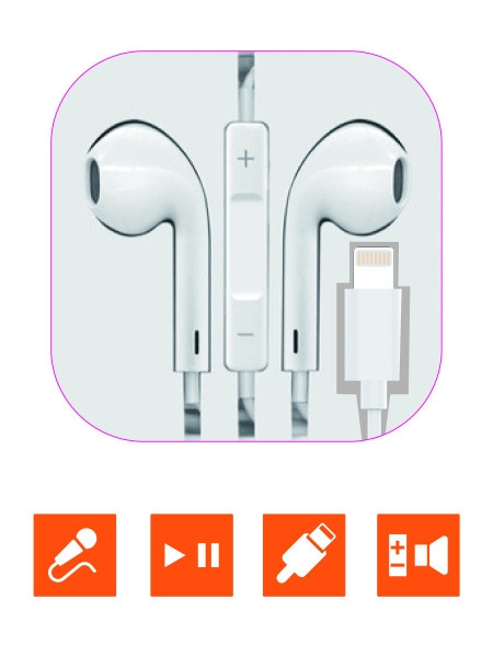 Наушники вставные GoPower GPHP10 Lightning (m) белый GoPower GPHP10 Наушники вставные GoPower GPHP10 Lightning (m) белый GoPower GPHP10