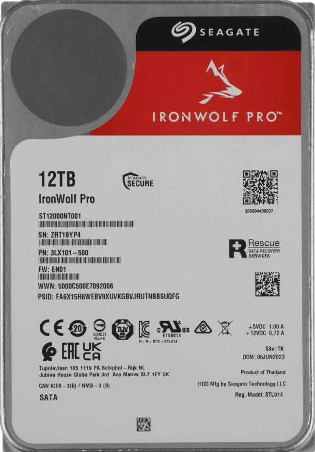 Жесткий диск Seagate ST12000NT001 — для бизнеса и офиса