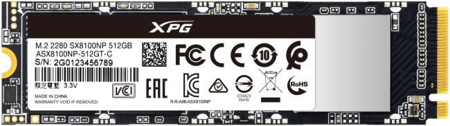 Твердотельный накопитель XPG SX8100 ASX8100NP-512GT-C — для бизнеса и офиса