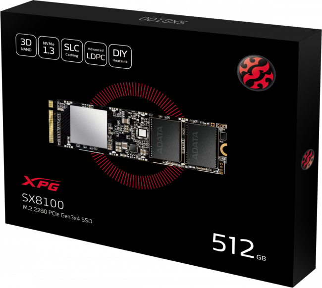 Твердотельный накопитель XPG SX8100 ASX8100NP-512GT-C — для бизнеса и офиса