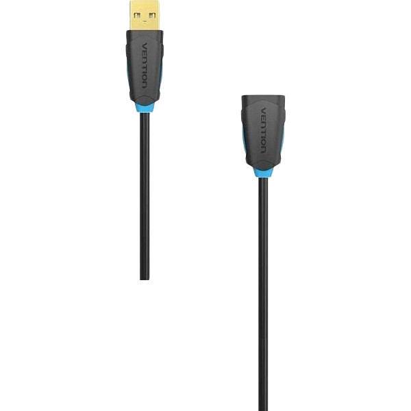 Кабель-удлинитель Vention USB 2.0 AM/AF - 1м Чёрный Кабель-удлинитель Vention USB 2.0 AM/AF - 1 м (CBCBF)