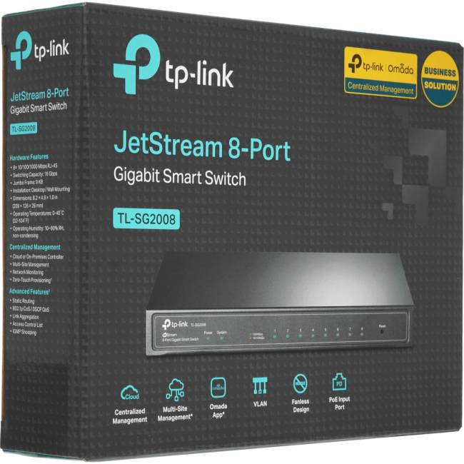 Коммутатор TP-Link SG2008 — для бизнеса и офиса Коммутатор TP-Link SG2008 — для бизнеса и офиса