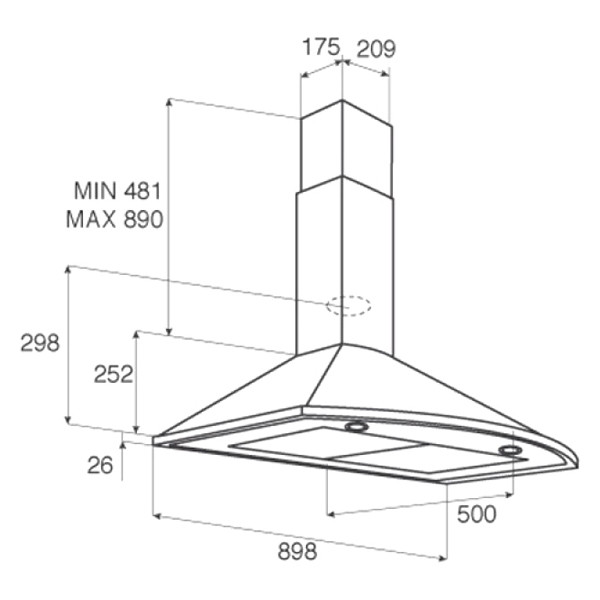 Вытяжки JET AIR Вытяжка настенная JET AIR JENNY TC-S 90 INX-10-PRF0168218 Вытяжки JET AIR Вытяжка настенная JET AIR JENNY TC-S 90 INX-10-PRF0168218