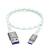 GCR Кабель 1.0m, TypeC, быстрая зарядка 18W, поддержка QC, PD, бело-зеленый, AL case серебро, 28/24 AWG, GCR-55288 Greenconnect GCR-55288 — для бизнеса и офиса