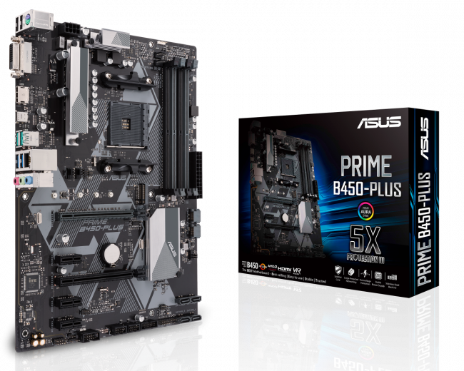 Материнская плата ASUS PRIME B450-PLUS — для бизнеса и офиса Материнская плата ASUS PRIME B450-PLUS — для бизнеса и офиса