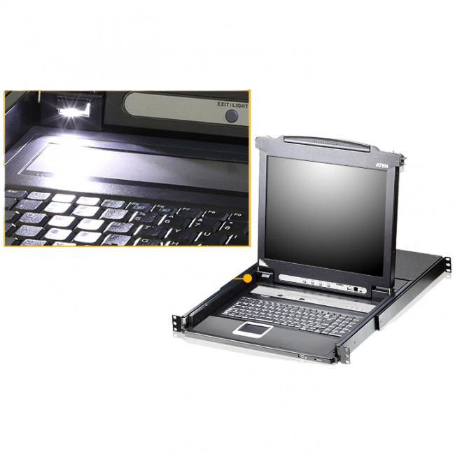 8-портовый IP KVM-переключатель с ЖК-дисплеем Slideaway/ATEN ATEN CL5708iMR 8-портовый IP KVM-переключатель с ЖК-дисплеем Slideaway/ATEN ATEN CL5708iMR