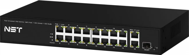 PoE коммутатор Fast Ethernet NST NS-SW-16F3G-P