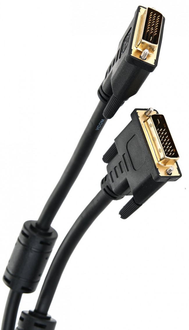 Кабель DVI-DVI Dual Link (25M-25M), 1.8m, 2 фильтра VCOM <VDV6300-1.8M> VCOM HDMI (m) - HDMI (m) 1.8м