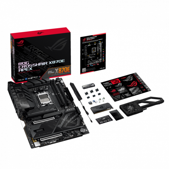 Материнская плата ASUS ROG CROSSHAIR X870E APEX — для бизнеса и офиса Материнская плата ASUS ROG CROSSHAIR X870E APEX — для бизнеса и офиса