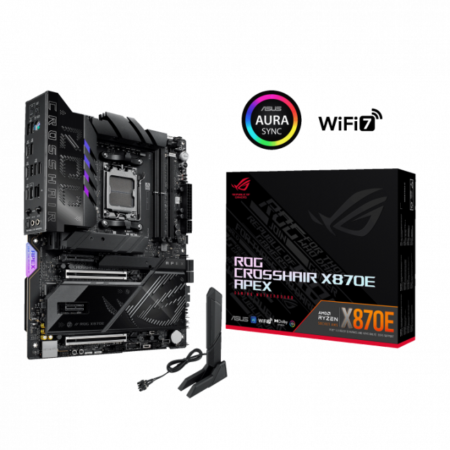 Материнская плата ASUS ROG CROSSHAIR X870E APEX — для бизнеса и офиса Материнская плата ASUS ROG CROSSHAIR X870E APEX — для бизнеса и офиса