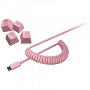 Колпачки и кабель клавиатуры Razer PBT Keycap + Coiled Cable Upgrade Set, Quartz Pink (US/UK) Razer RC21-01491000-R3M1
