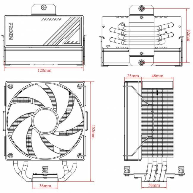 Кулер для процессора ID-COOLING FROZN_A410_BLACK — для бизнеса и офиса