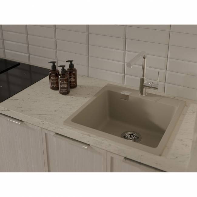 Кухонная мойка RIVELATO Rivelato RAUM RM-50 beige scuro — для бизнеса и офиса Кухонная мойка RIVELATO Rivelato RAUM RM-50 beige scuro — для бизнеса и офиса
