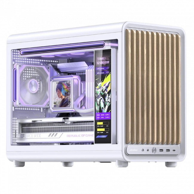 Корпус без блока питания JONSBO D33 WOOD White — для бизнеса и офиса