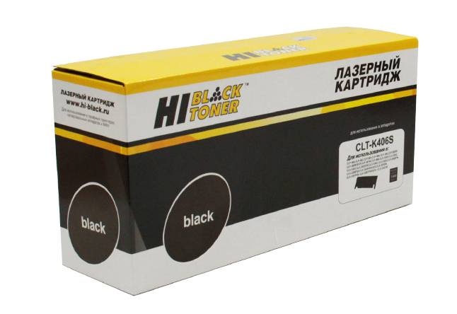 Тонер-картридж Hi-Black (HB-CLT-K406S) для Samsung CLP-360/365/368/CLX-3300/3305, Bk, 1,5K — для бизнеса и офиса